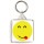 Tongue Out Smiley - Square Keyring