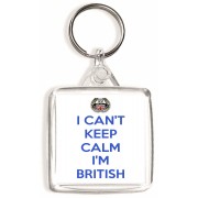 I Can't Keep Calm I'm British - Square Keyring