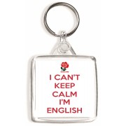 I Can't Keep Calm I'm English - Square Keyring