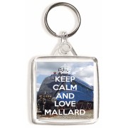 Keep Calm and Love Mallard - Square Keyring