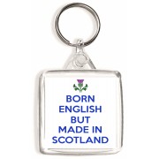 Born English but Made in Scotland - Square Keyring
