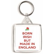 Born Irish but Made in England - Square Keyring