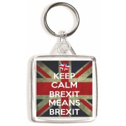 Keep Calm Brexit means Brexit - Square Keyring