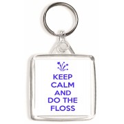 Keep Calm and Do the Floss - Square Keyring