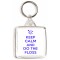Keep Calm and Do the Floss - Square Keyring