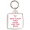 Keep Calm and Floss Like the Boss - Square Keyring