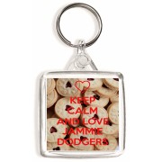 Keep Calm and Love Jammie Dodgers - Square Keyring