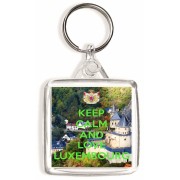 Keep Calm and Love Luxembourg - Square Keyring