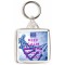 Keep Calm because Biology Rocks - Square Keyring