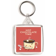 Hot Chocolate Time - Square Keyring