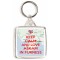 Keep Calm and Love Askam in Furness - Square Keyring