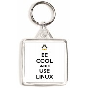 Be Cool and Use Linux - Square Keyring