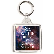 K. I. S. S. Keep It Simple Stupid! - Square Keyring