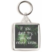 If you don't try, you will never know. - Square Keyring