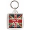 A Balanced Diet is a Gin in Both Hands - Square Keyring