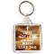 He is Not Here, He Has Risen! Luke 24:6 - Square Keyring
