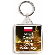 Keep Calm and Love Warsaw - Square Keyring
