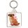 Keep Calm and Love Puggles - Square Keyring