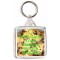 Keep Calm Love Bread & Butter Pudding - Square Keyring