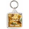 Keep Calm It's Fry-Day - Square Keyring