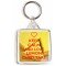 Keep Calm and Love Lemon Curd Tart - Square Keyring