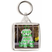 Keep Calm and Love an Eskipoo - Square Keyring