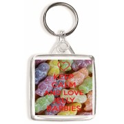 Keep Calm and Love Jelly Babies - Square Keyring