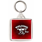 Welcome to a New Day - Square Keyring