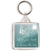Follow your heart it knows the way - Square Keyring