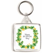 Happy St. Patrick Day! - Square Keyring