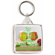 Oh No I Bought Cider instead of Milk Again! - Square Keyring