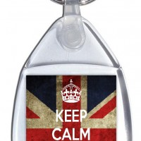 Keep Calm and Drive a Jag - Small Keyring